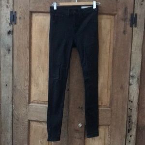 Rag & Bone black high rise skinny jeans